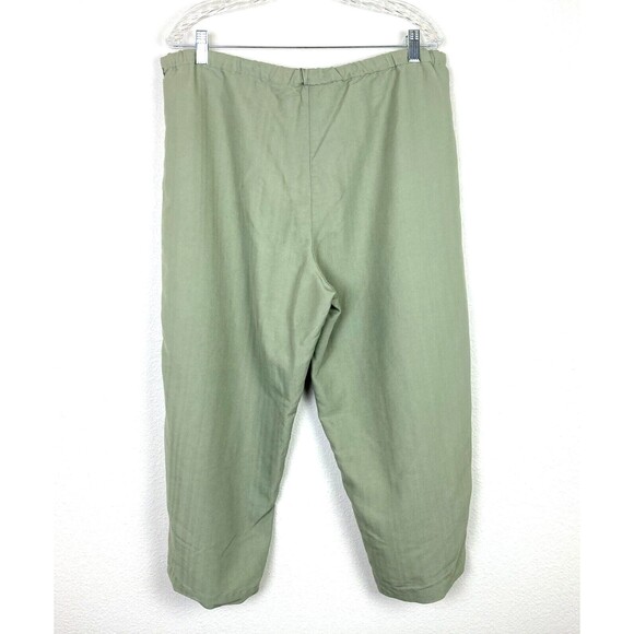 Havana Jack's Cafe Women's Cropped Ankle Pants Size L Green Beach Resort Cruise - Picture 3 of 4